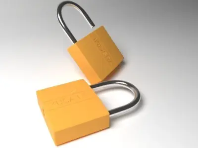 3d lock Low-poly 3D model