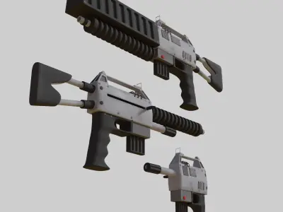 Sci-Fi Weapons Low-poly 3D model