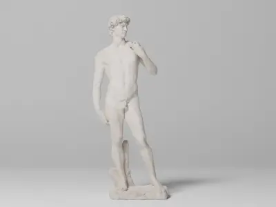 David Sculpture VR AR Mobile-ready Game-ready Low-poly 3D model