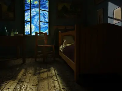 Vincent Van Gogh bedroom 3D model