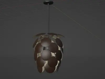 Pinecone Chandelier 3D model