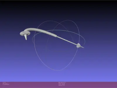 Star Wars Boba Fett Gaffi Stick Printable Assembly 3D print model