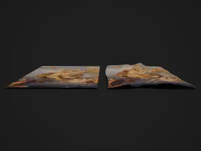Medieval Classic Ocean Scene Tapestry Low-poly 3D model
