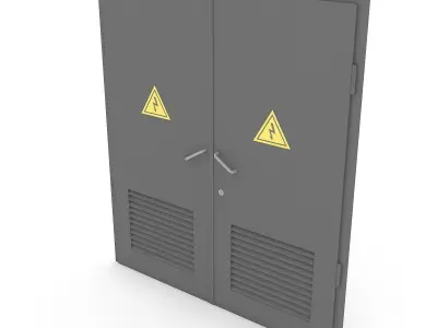 electrical transformer gate 3D model Low-poly 3D model