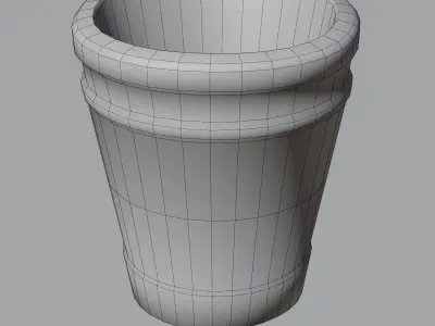 Ceramic Pot Low-poly 3D model