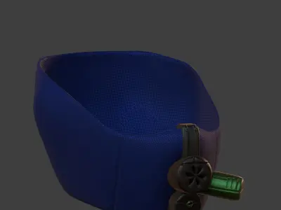 Gas mask helmet 3d model scifi Low-poly  Low-poly 3D model