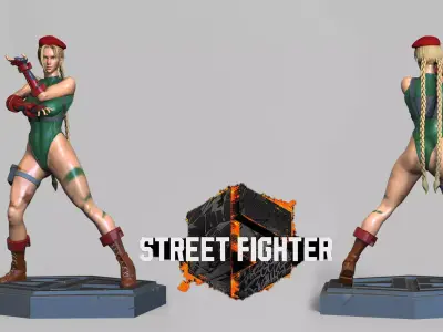 cammy white street fighter 6 classic costume 3D print model