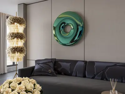 Luxurious living room space 3D model