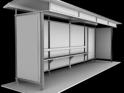Bus stop 3D model