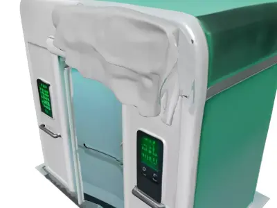 Modern Elevator Door System Low-poly 3D model