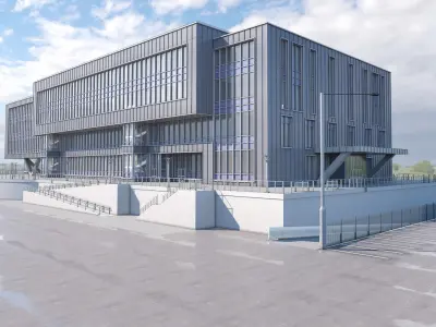  Office building with rebated facades 