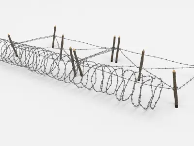 Barb Wire Obstacle 3D model buy
