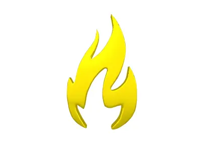 Fire Symbol v3 013 Low-poly 3D model
