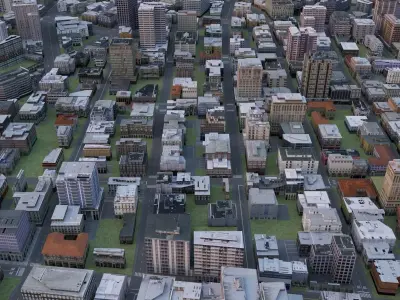 City 46 Low-poly 3D model