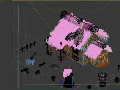 thatched Cottage 3D model