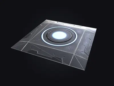 Sci-fi Platform - Low Poly Low-poly 3D model