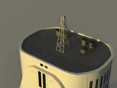 Futuristic City Building 7 Low-poly 3D model