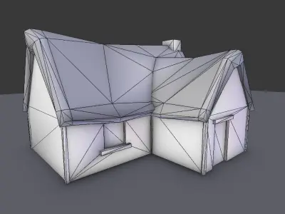 Medieval Farm House 2 Low-poly 3D model