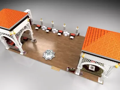 Exhibition stands 3D model  3D model