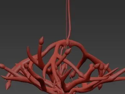 Superordinate Antlers chandelier 12 antlers black von Roll Hill 3D model