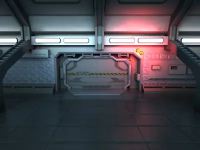 spaceship space station futuristic t sci-fi fantasy 3D model