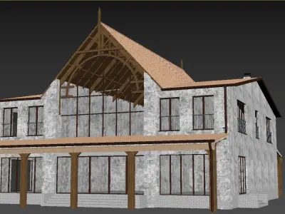 Two-storey house 3D model purchase