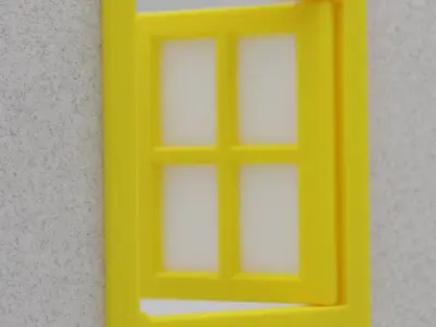 Functional Single window style 3 multi-color and multi-material  3D print model