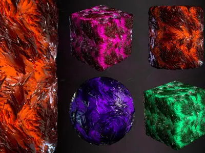 Crystal Materials Mega Bundle-16 - SBsar - Maps - VOL 02 Texture