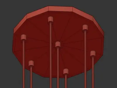 ISORA hanging light fixture glass tubes 3D model