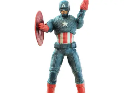 Toy Superhero Captain America 3D model