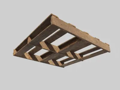 Hong Kong Wooden Shelves Base 3D model