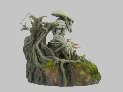 Ancient Statue 3D Model Low-poly 3D model buy