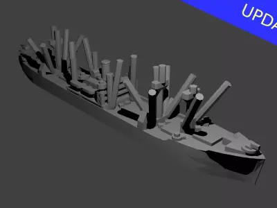 US Victory Ship Model Free 3D print model
