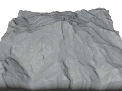 Glacier Peak 3d model terrain Low-poly 3D model