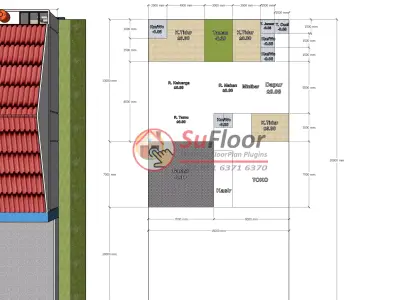 House 15x30m code 626 - Sketchup 3D model 3D model 3D model