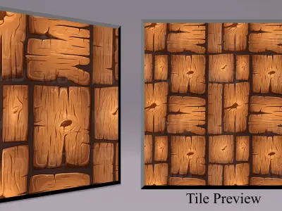 Cartoon Wood Textures Pack 11 - 10x PNG  Texture