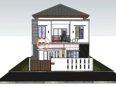 House 9x15m code 433- Sketchup 3D model 3D model