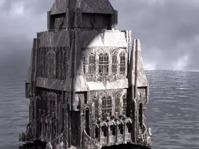 Cult Marshes Tower Tall 3D model