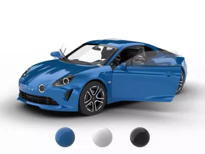 Alpine A110 2018 HQ 3d model 3D model