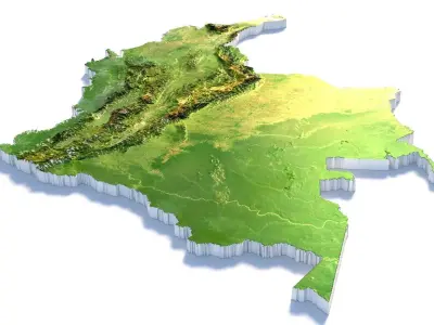 Colombia Country Terrain 3D model