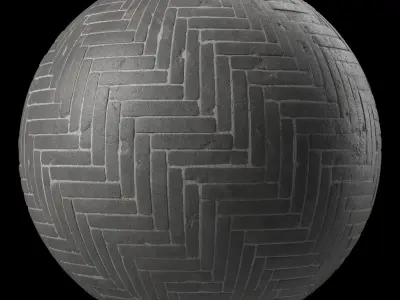 Pavement Materials 107- Concrete Paving - Sbsar Pbr 4k Seamless Texture