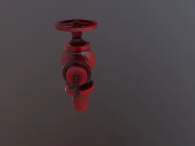 Fire Hydrant Low-poly 3D model