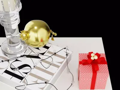 Christmas candle holder new year decor 3D model