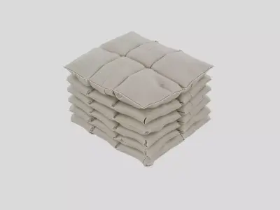 Defensive Sandbag Wall for 3D print 3D model