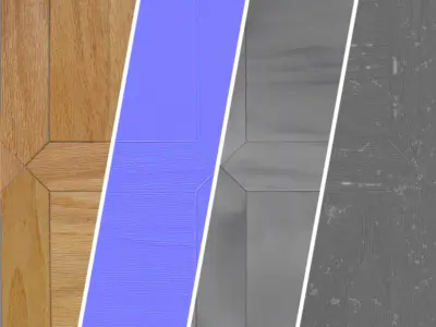 Parquet Materials 43- Sbsar Seamless PBR 4k Texture