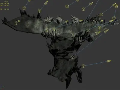 Demon Palace - mountain gravel 10 3D model