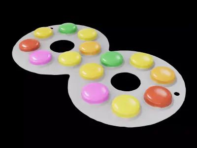 Eyeglass Chocolate v1 003 Low-poly 3D model