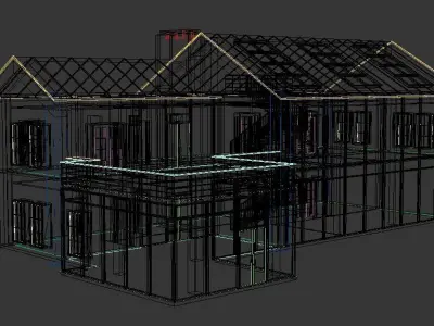 Modern Scandinavian house 3D model purchase