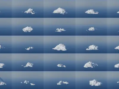 100 Realistic Cloud VDB Collection 3D model