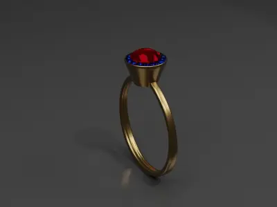 Diamond ring 3D print model